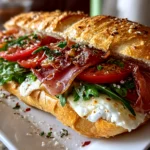 Freshly prepared Italian Chopped Grinder Sandwich