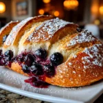 Freshly Prepared Lemon Blueberry Sourdough Bread