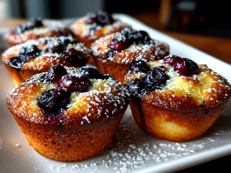 Freshly prepared sourdough blueberry brioche tarts plated on ceramic dishes