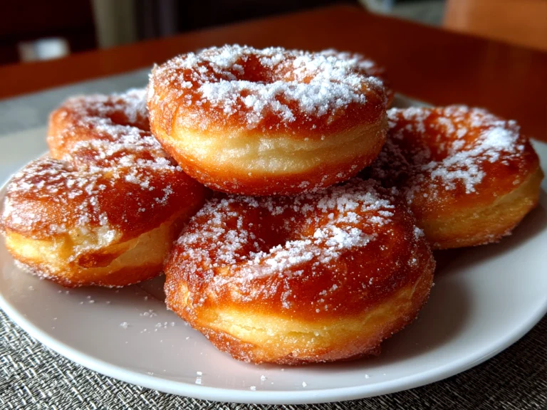 Home cook, taken with iPhone 14. Close-up slight angle of delicious sourdough discard sugar donuts on white plate. Mouthwatering --ar 4:3 --style raw --s 220