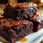 Homemade sourdough discard brownies fresh out of the oven