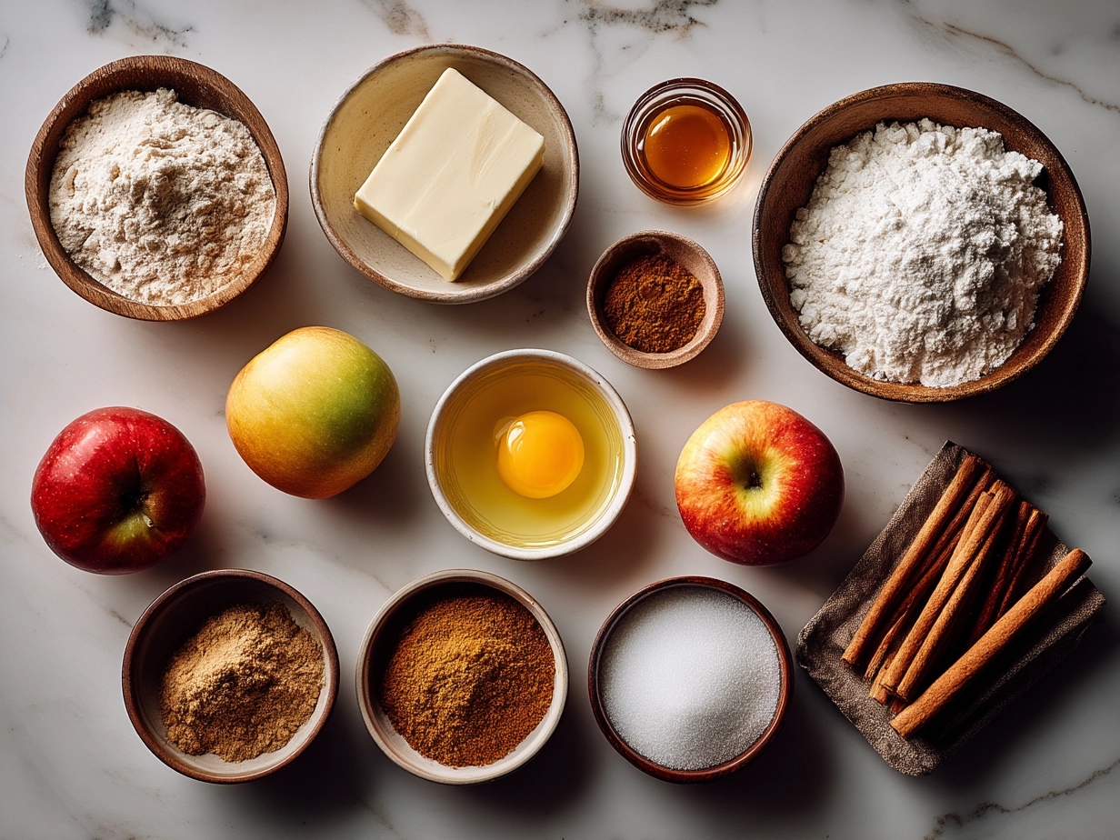 Ingredients for Homemade Candy Apples including apples, sugar, corn syrup, and food coloring