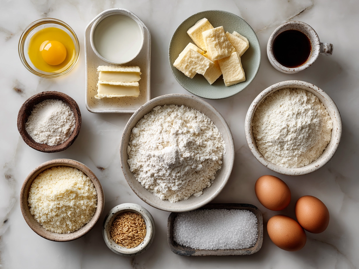 Ingredients for Sourdough Cheez-It Crackers