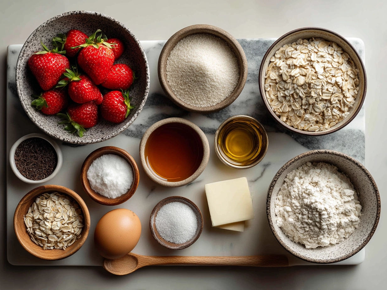 Ingredients for Strawberry Oatmeal Muffins